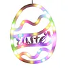 Easter Window Lights 2 Pack Easter Egg and Bunny Shaped Battery Operated Indoor Lights Holiday Decorations for Indoor Outdoor Party Decor