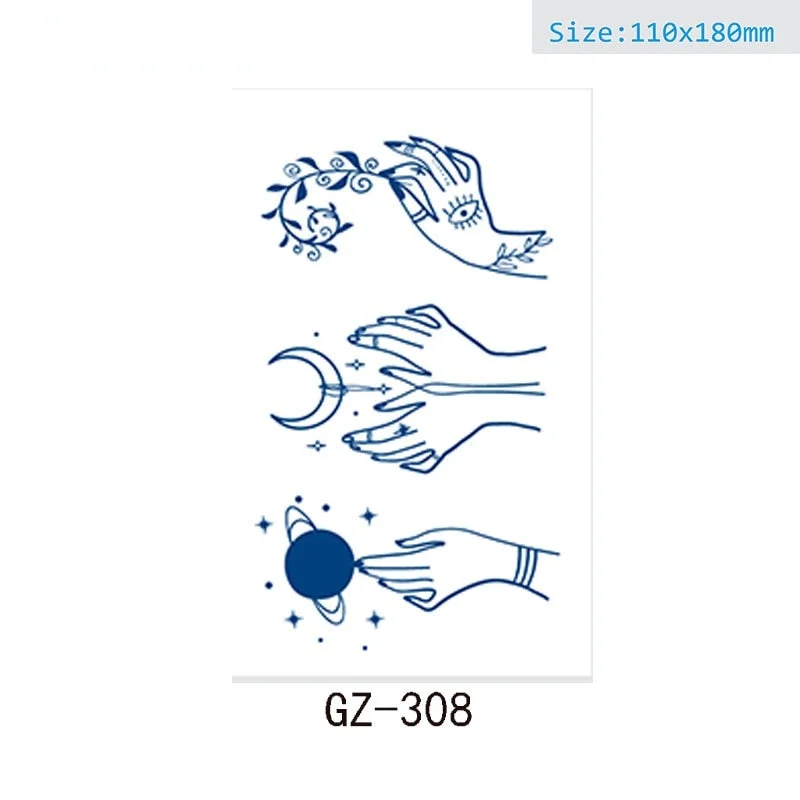 Net Red Herbal Juice Semi-permanent Waterproof Sweat-proof Tattoo Masking Scar Tattoo Sticker Herbal Juice Tattoo Sticker