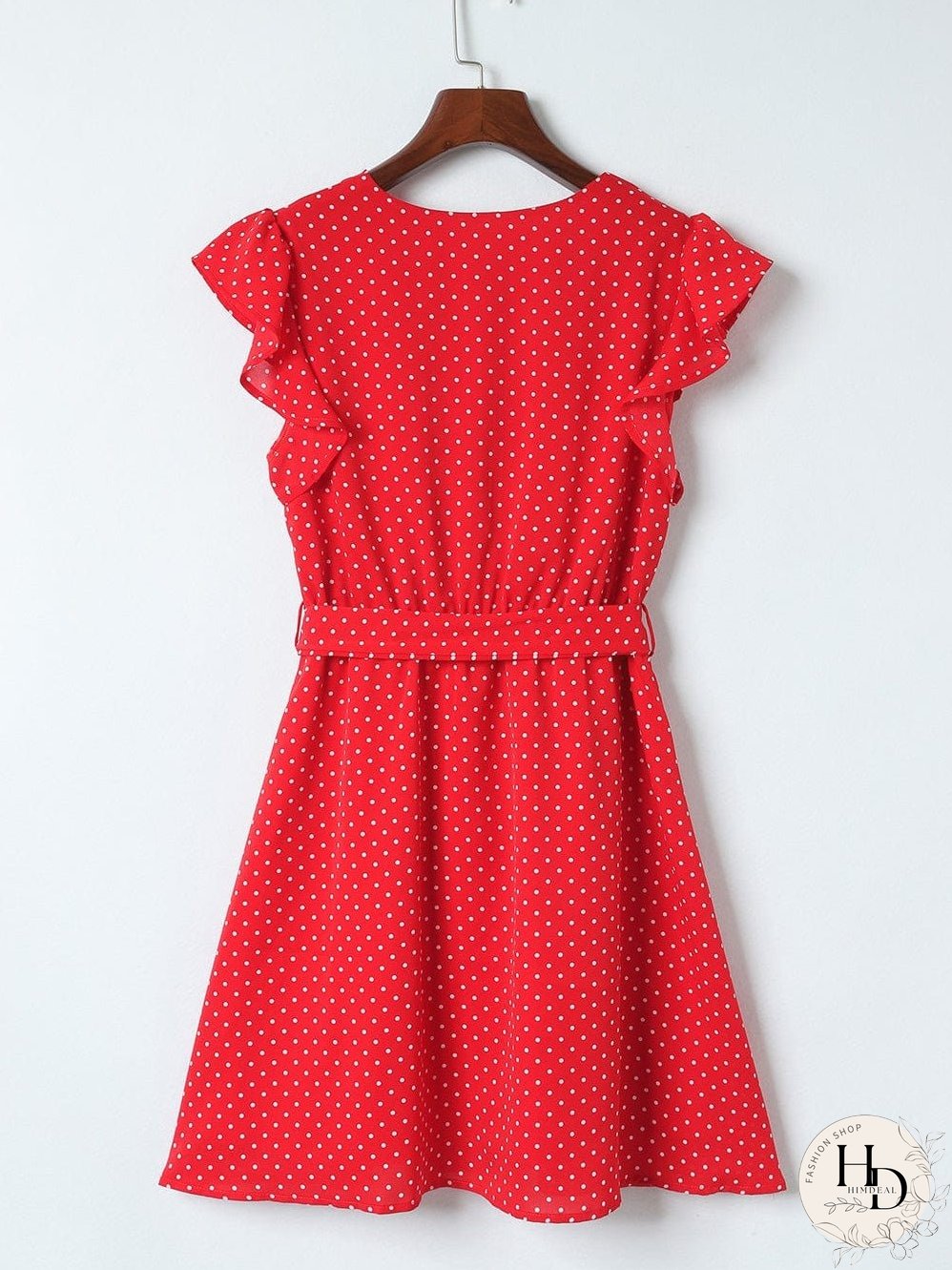 Round Neck Belted Long Sleeve Dress