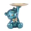 Bear Storage Tray Bear Tray Statue Decorative Jewelry Candy Tray for Home Office