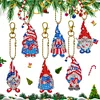 6pcs Diamond Painting Key Rings Hanging Ornaments Cartoon DIY Gifts