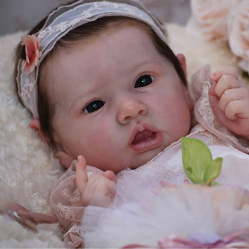 [New Series!] 12'' Cute Realistic Newborn Silicone Baby Doll Antonia, Real Lifelike Reborn Baby Dolls Girl