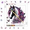 Pink Butterfly Horse 5D DIY Diamond Art Painting Kit Partial Drill 30x30cm