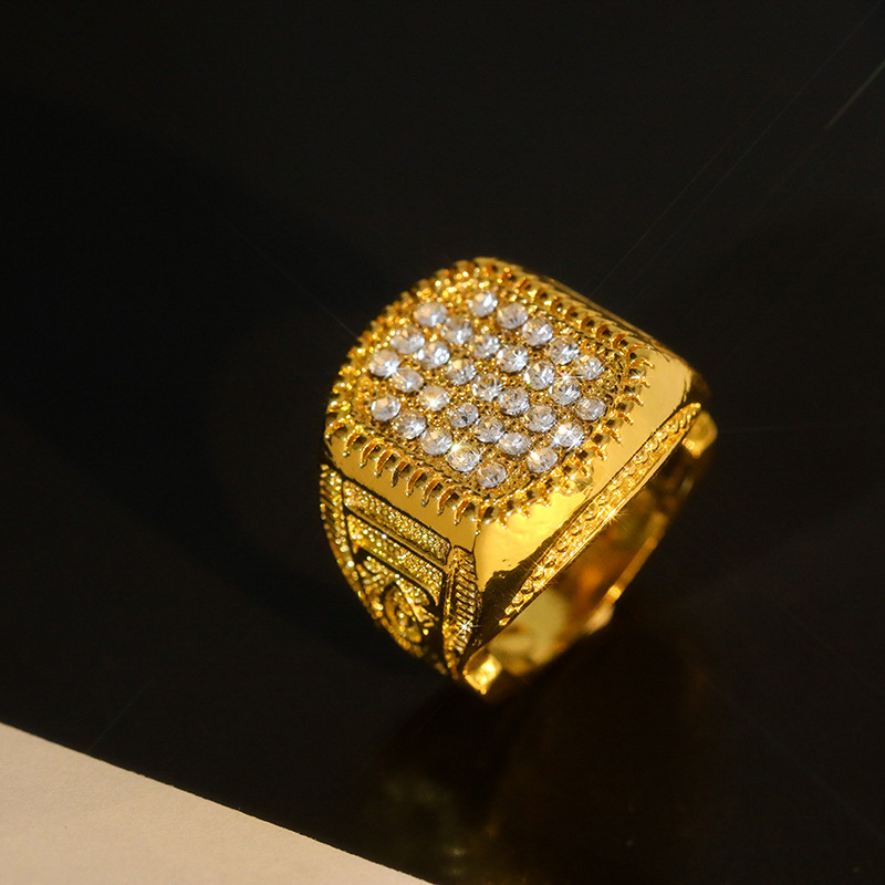 Men's Hip Hop Style Trendy Diamond Ring - SOPULA