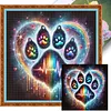 Colorful Heart Paw-11CT Stamped Cross Stitch 40*40cm tapestrymarket