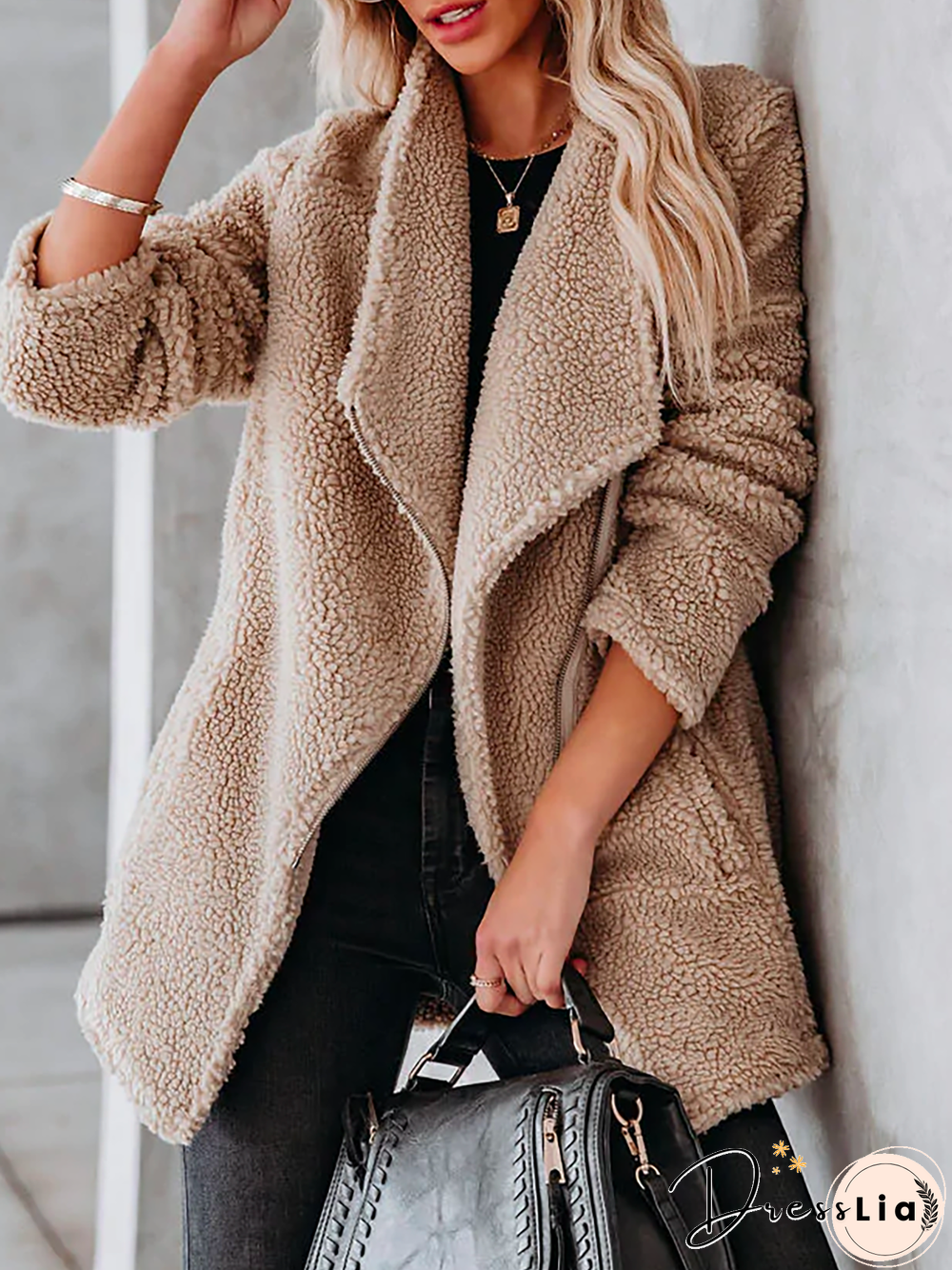 Plus size Casual Plain Jacket