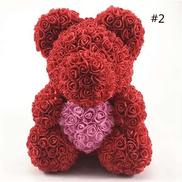 Rose Heart Bear Red