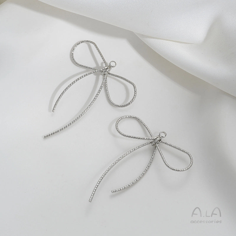 1 Piece 35 * 43mm 35 * 45mm Copper 14K Gold Plated Bow Knot Polished Pendant