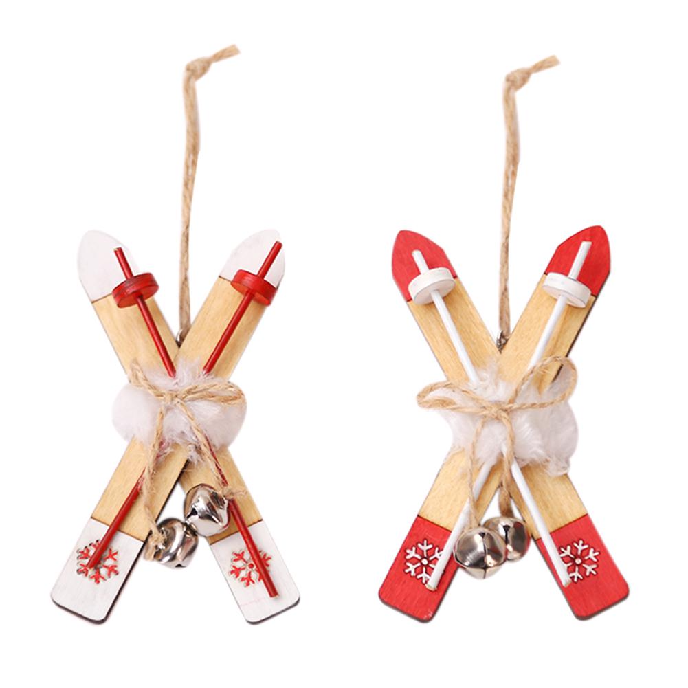 

Wooden Sleigh Christmas Tree Pendant Window Hanging Ornaments Xmas Decor, White, 501 Original
