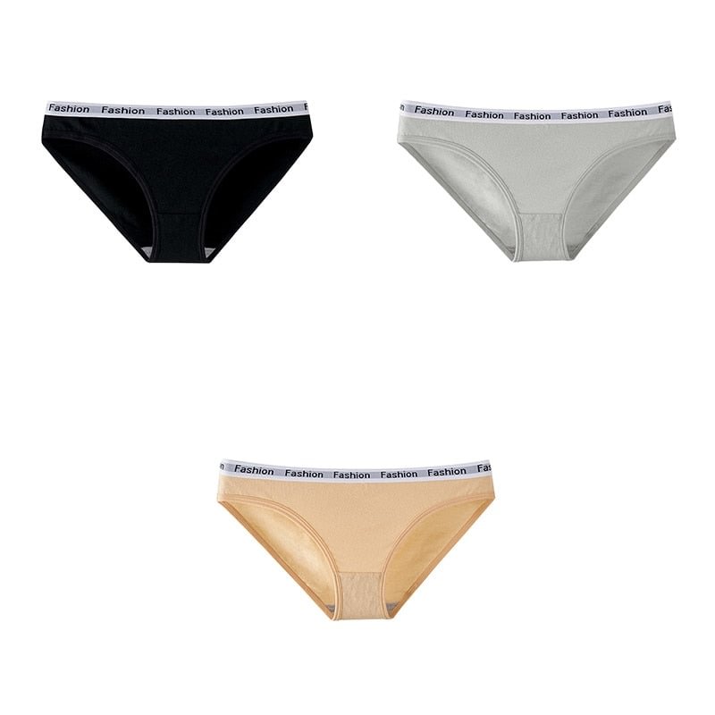 Women Underwear Panties Cotton Briefs Female Underwear Soft Girls Panties Sport Fashion Lingerie 3 Pcs Free Shipping BANNIROU