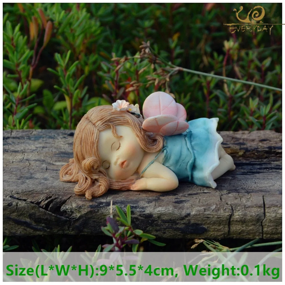 Everyday Collection New Year home decoration Resin cute angel snail figurines fairy garden wedding decoration birthday gifts