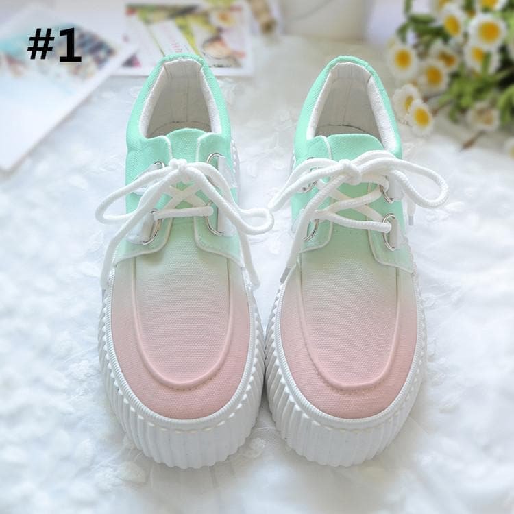 Harajuku Gradient Hand-Painted Canvas Shoes SP1812558