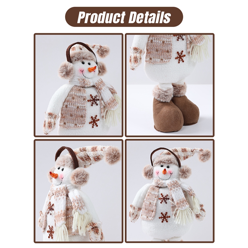 Tegooe Telescopic Plush Reindeer Christmas Decoration - Adjustable Height Holiday Doll