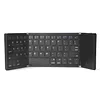 Tri-fold Bluetooth Keyboard Tablet Phone Universal Wireless Bluetooth Keyboard Portable Plaid Leather Tri-fold Keyboard