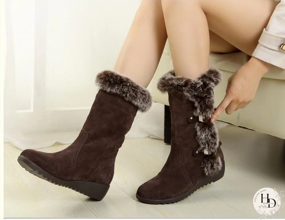 Women Warm Boots With Plush