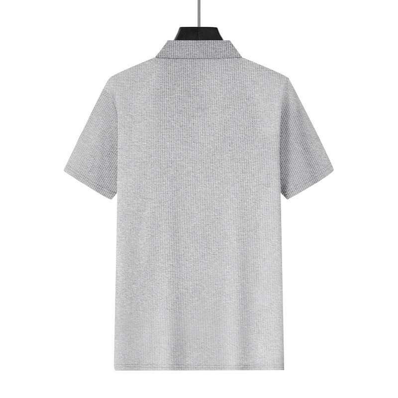 Breathable V-Neck Polo Shirt 2026 Men’s Summer Ice Silk Lightweight Stretch Short Sleeve T-Shirt