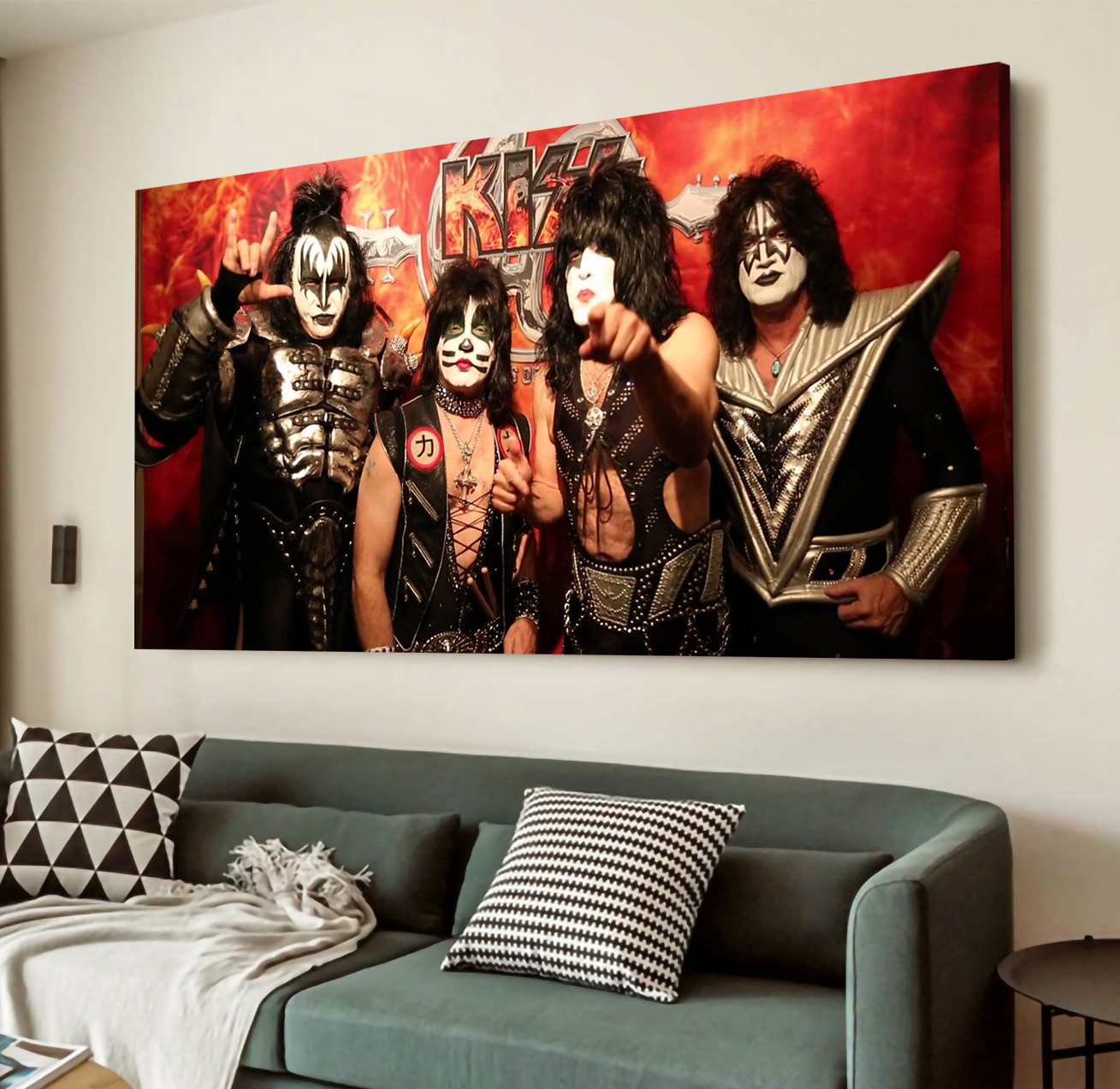 Rock Band Kiss Poster Canvas Wall Art 