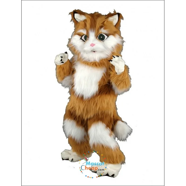 Long Plush Cat Mascot Costume