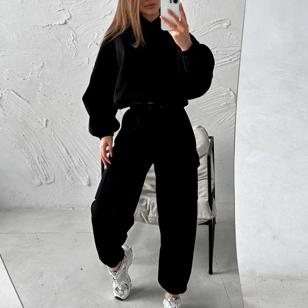 Women's Fashion Sports Casual Sweatshirt Set