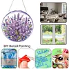 Kit d&eacute;coratif de soleil en diamant floral violet 7,87x7,87 in