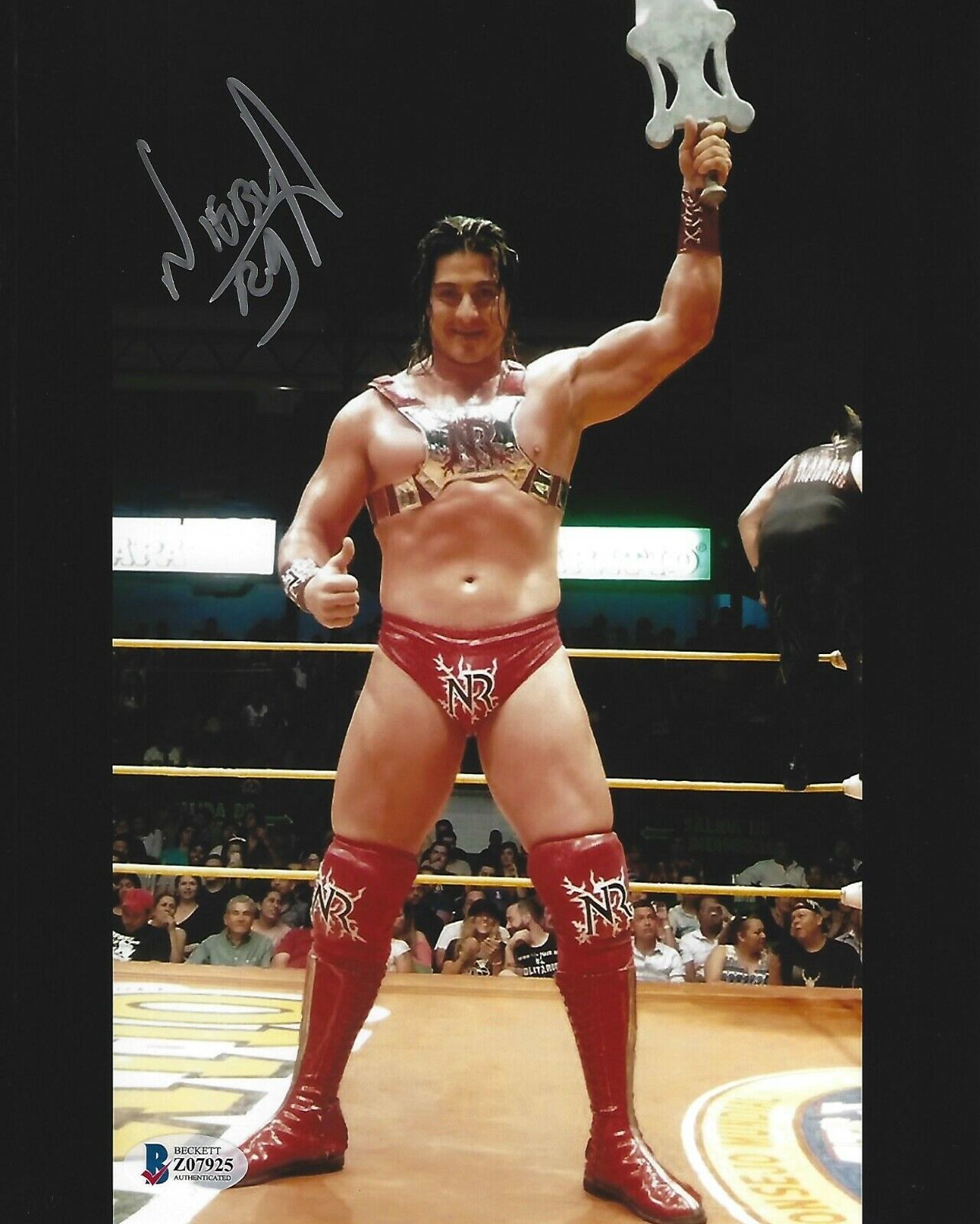 Niebla Roja Signed 8x10 Photo Poster painting BAS COA CMLL Lucha Libre NJPW Picture Autograph 1