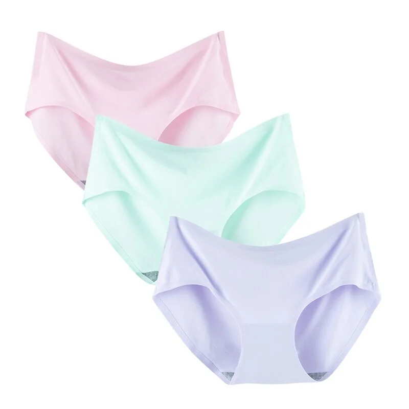 3Pcs/lot Seamless Panty Set Underwear Female Comfort Briefs Underpants Soft Invisible Intimates Lingerie M-XL Women Panties