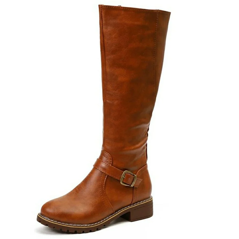 Yyvonne Boots Over The Knee Boots Side Zipper Coarse And Women's Boots Size 40-43 WSIH Perennial