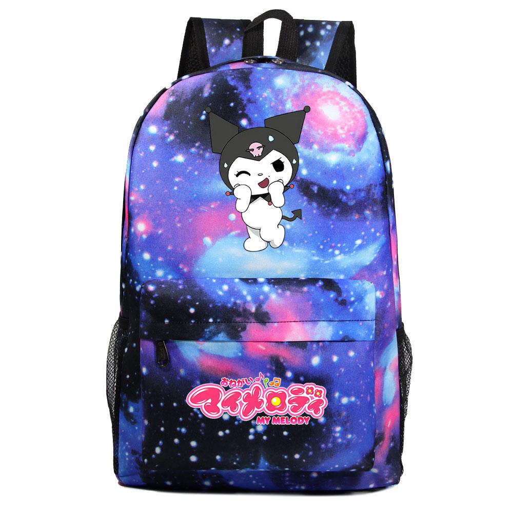 Mayoulove Kuromi Backpack Lightweight Design Perfect For School And Outdoor Activities-Mayoulove