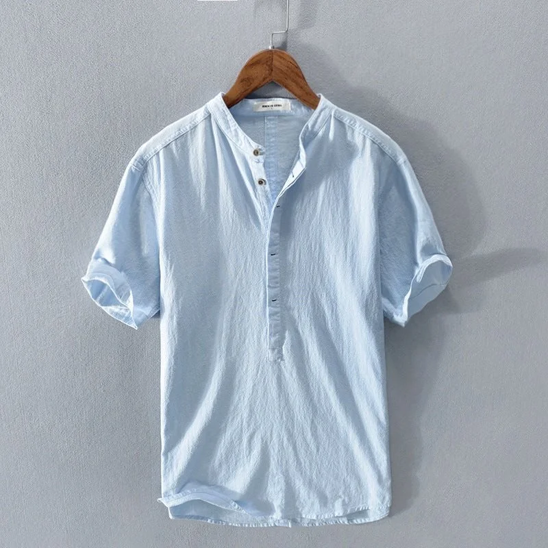 🔥 Men's New Linen Casual Short Sleeve Shirt