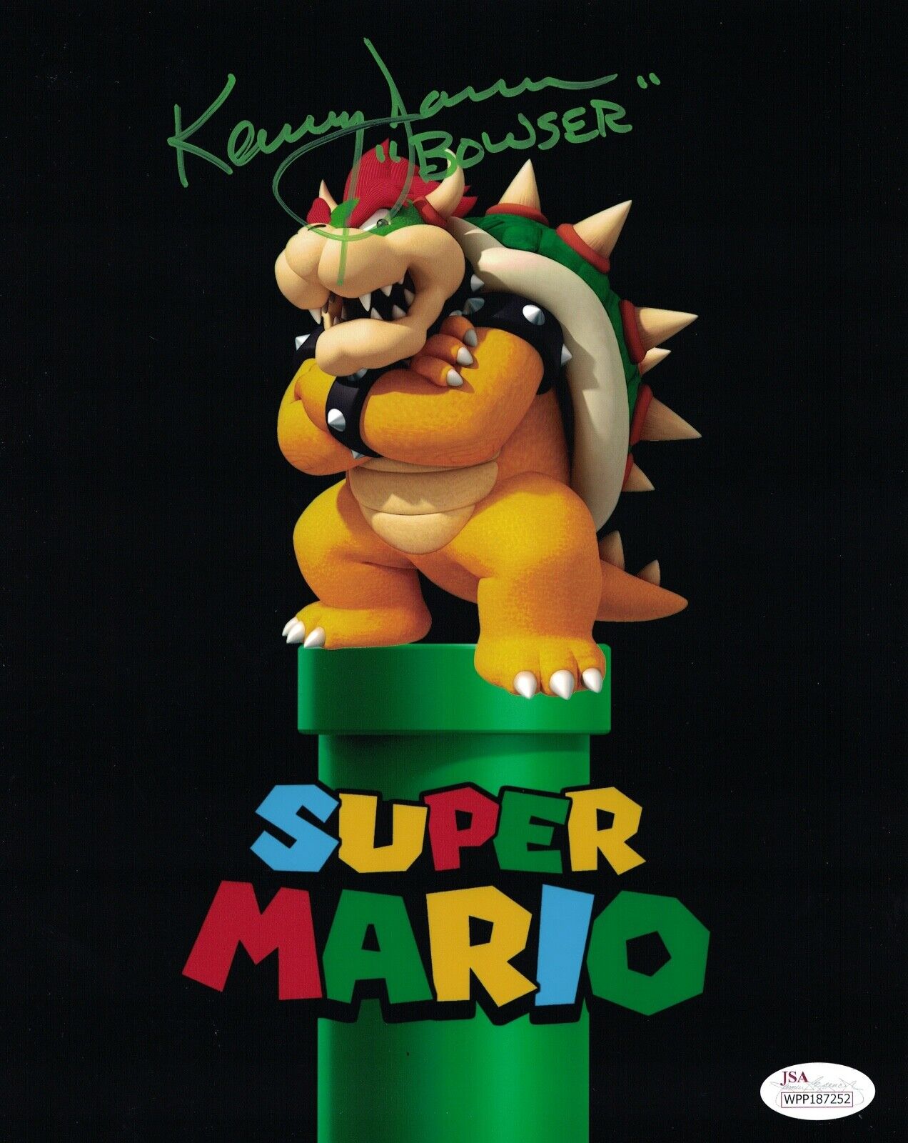 KENNY JAMES Signed BOWSER 8x10 Photo Poster painting Nintendo Super Mario JSA COA