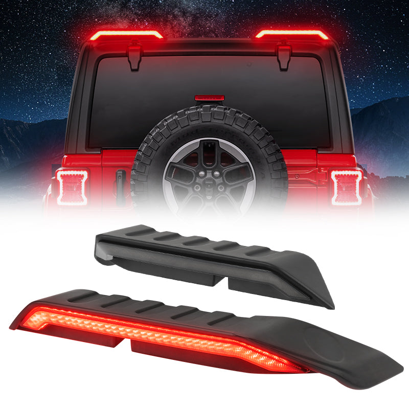 High Mount Brake Lights with Turn Signal & Reverse Lights for 18-Later Jeep Wrangler JL