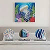 (25x25cm)DIY Jellyfish Framed Handmade Pearl Painting Art Craft Kit Living Home Decor