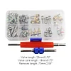 102Pcs AC Shrader Valve Core with Tool Air Conditioning Assortment Kit for