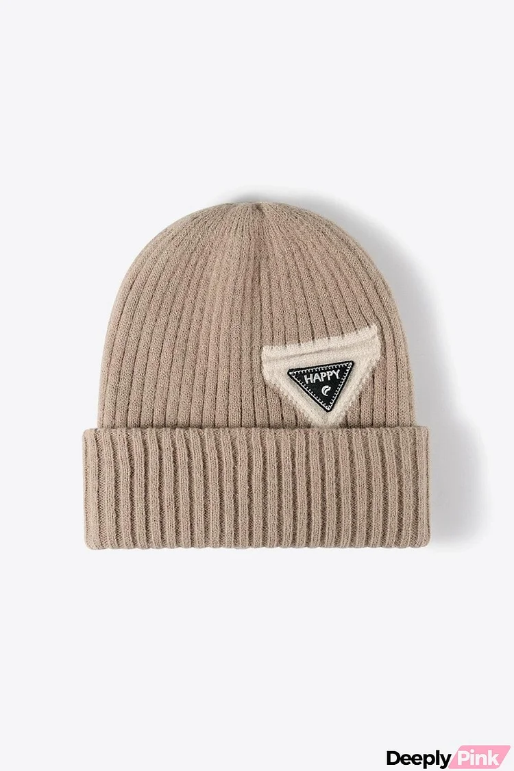 HAPPY Contrast Beanie