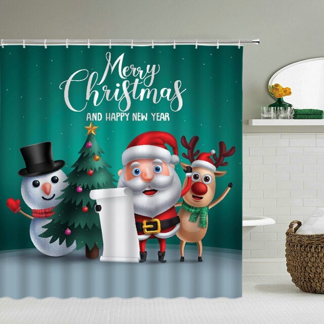 

Shower Curtain – Happy Christmas-180*180cm, 501 Original
