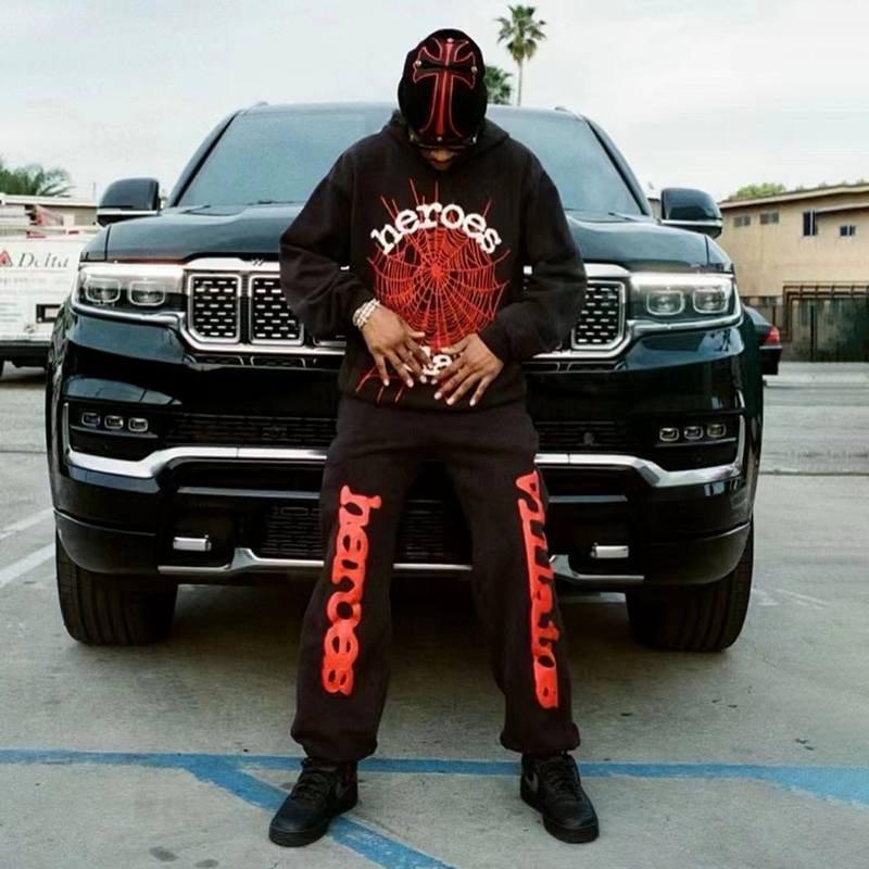Heroes Spider 555555  Print Fleece Hoodie And Sweatpants Co-Ord