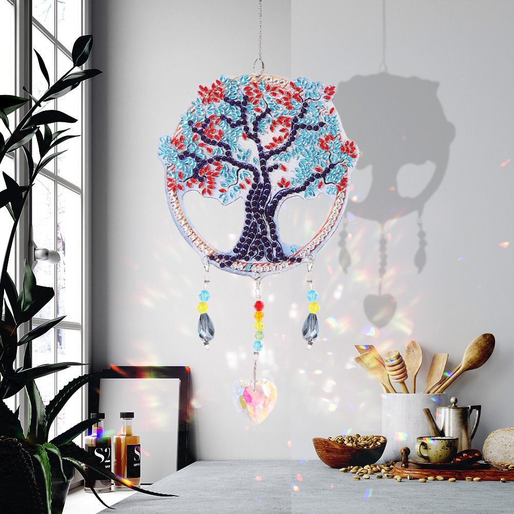 DIY Diamond Painting Sun Catcher Life Tree