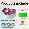 Dragonfly DIY Diamond Painting Heart-Shaped Jewelry Box Decorative Storage Case