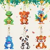 6Pcs DIY Diamond Painting Animals Keychain