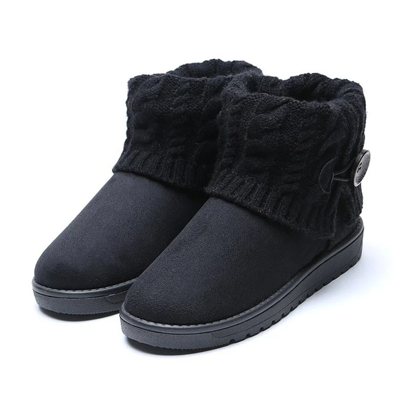 Women's Knitted Short Boots Warm Snow Boots
