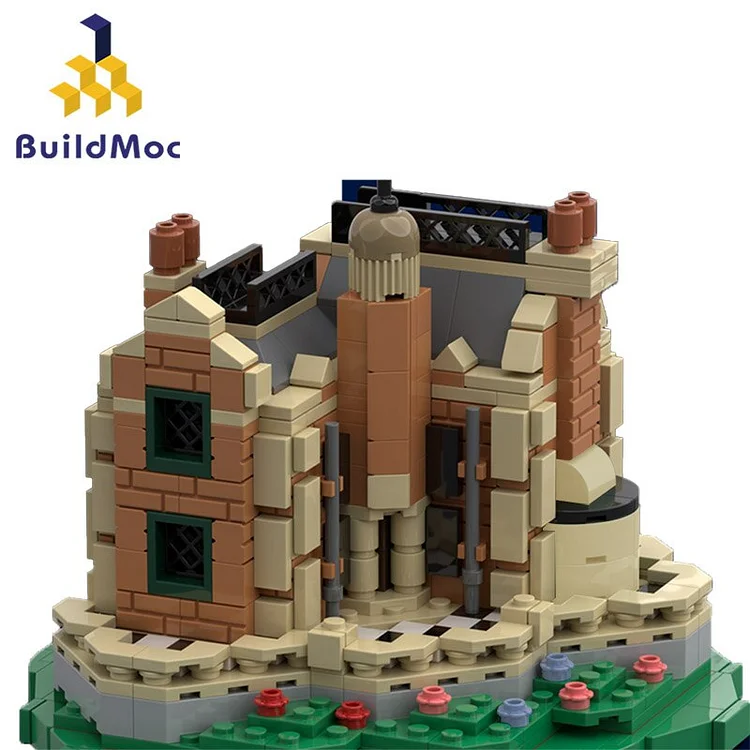 Ghost Town Rural Haunted Castle BuildMoc Medium Size Collection Halloween Terror Street View House