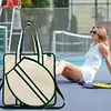 [US Local Warehouse] Tennis Tote Bag Large Tennis Bag Sports Handbag Pickleball Bag for Men and Women