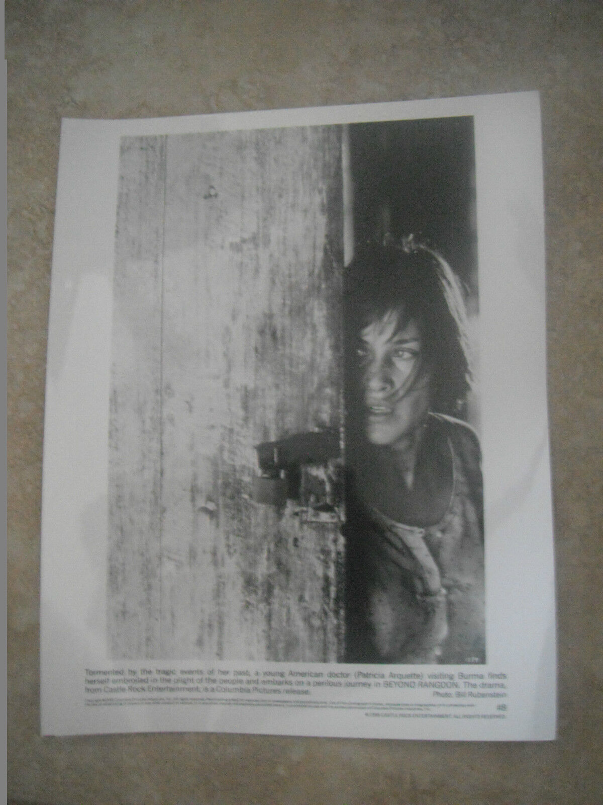 Beyond Rangoon Patricia Arquette B&W 8x10 Promo Photo Poster painting Lobby Card