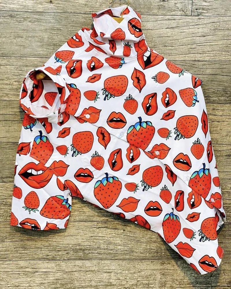 Men Strawberry Lip Shirts