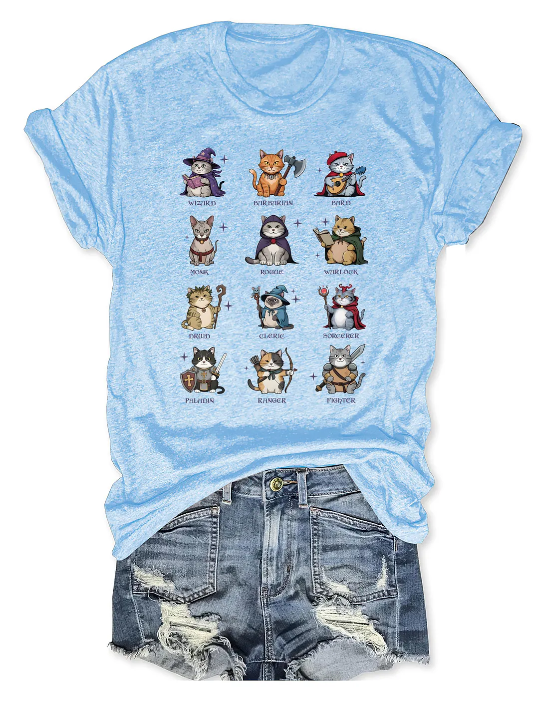 Dungeons And Cats Role Playing T-shirt