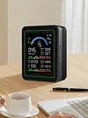 10 In 1 Multifunctional Air Quality Detector Type-C Charging Carbon Dioxide Airs Tester LCD Screen Portable Smartair Quality Tester for CO2 CO TVOC HCHO Temp AQI PM2.5 10 Detect