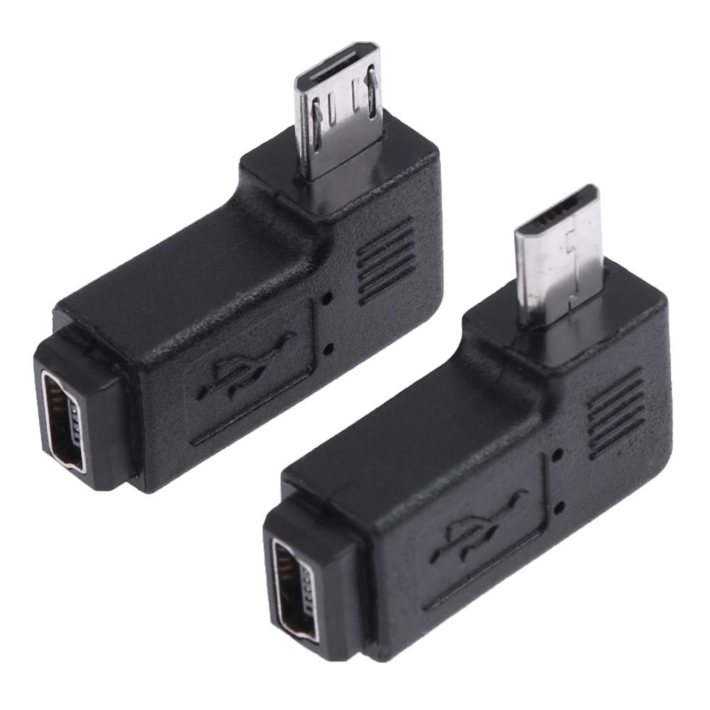 

2pcs 90 Degree Mini USB Female to Micro USB Male Adapter Connector, 501 Original