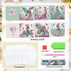 (US Local)6Pcs Fairy Girl DIY Diamond Painting Greeting Card for Holiday Party Favors