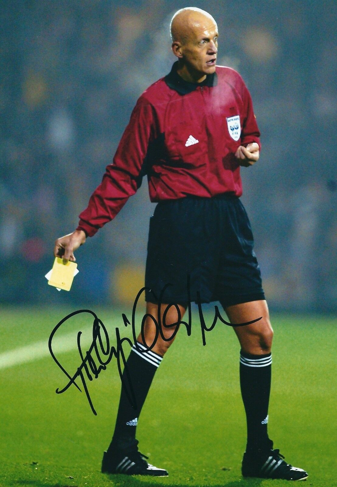 PIERLUIGI COLLINA SIGNED 11x8 Photo Poster painting - UACC & AFTAL WORLD CUP REFEREE AUTOGRAPH