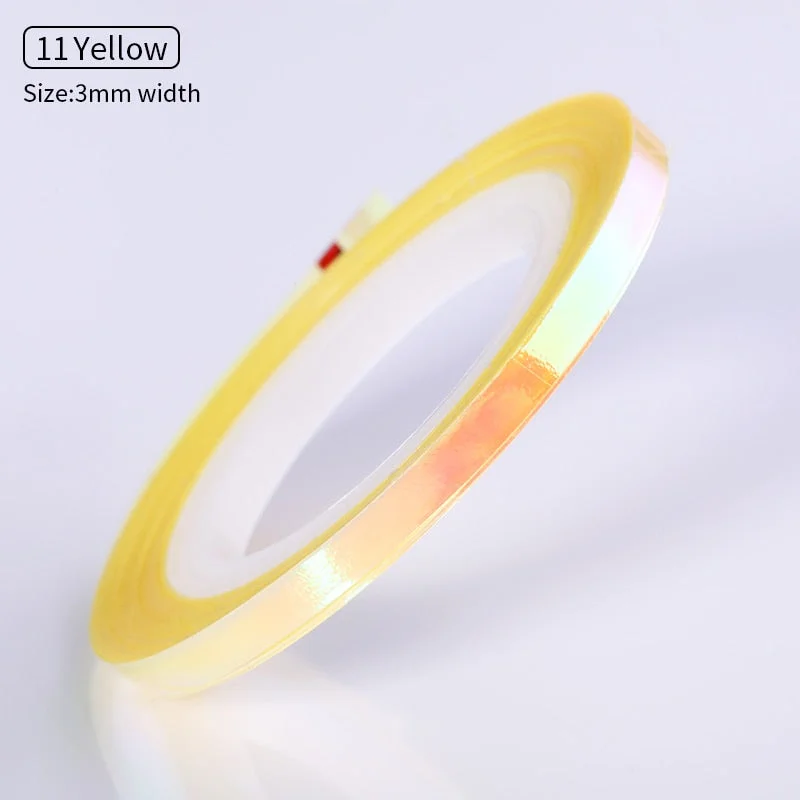 1mm 2mm 6mm Matte Glitter Nail Striping Tape Line Rainbow Multi Color Styling Tool Sticker Decal  DIY Decoration-Nail Inspo